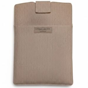 Lindsay Albanese Herringbone Tablet / Laptop Sleeve | Neutral Beige